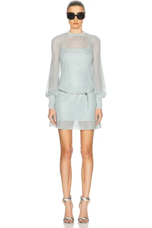 Tom Ford Long Sleeve Mini Dress in Mint