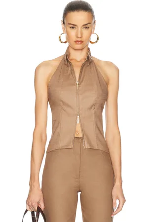 Cult Gaia Jill Top in Brown