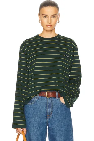 Miu Miu Long Sleeve Tee in Green