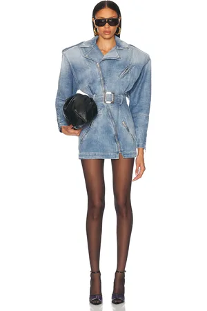 ALEXANDRE VAUTHIER Denim Mini Dress in Blue
