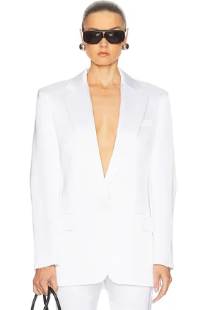 ALEXANDRE VAUTHIER Satin Taiiloring Blazer in White