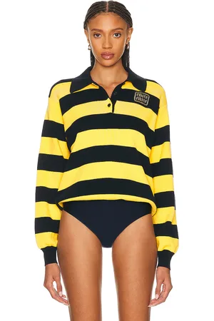 Miu Miu Long Sleeve Top in Yellow