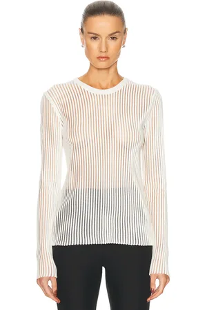 Helmut Lang Sheer Top in White