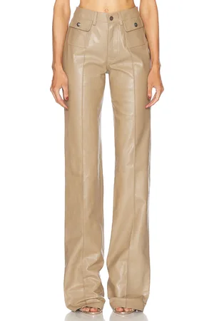Tom Ford Goat Leather Patch Pocket Pant in Brown