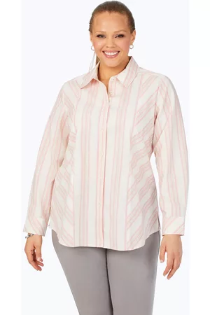 Foxcroft Plus Vintage Stripe Non-Iron Shirt