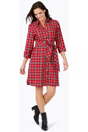 Foxcroft Holiday Plaid Non-Iron Dress