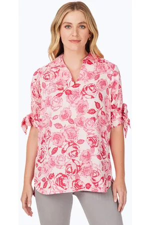 Foxcroft Women Vintage T-shirts - Emma Non-Iron Vintage Rose Tunic