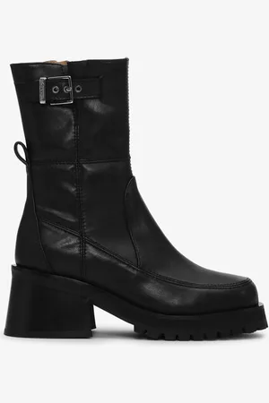 Ganni Feminine Buckle Platform Boots