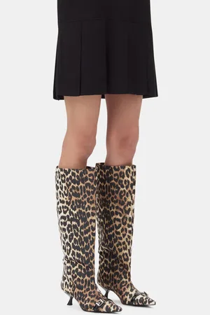 Ganni Eyelets Slouchy High Shaft Boots