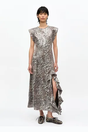 Ganni Stretch Sequins Long Dress