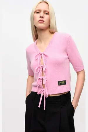 Ganni Pink Future Wool Mix Cardigan
