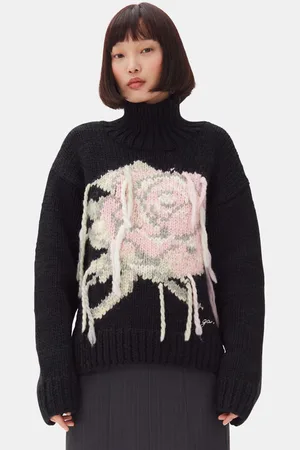 Ganni Handknit Turtleneck Sweater