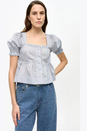 Ganni Candy Striped Blouse