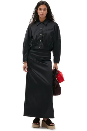 Ganni Double Satin Maxi Skirt