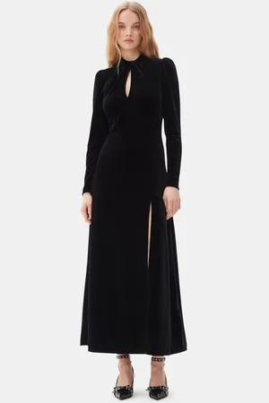 Ganni Velvet Long Dress