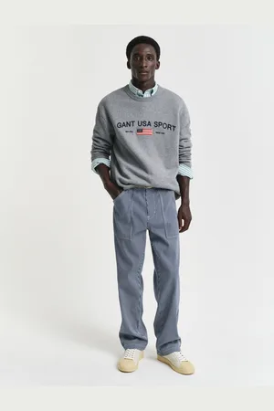 GANT Men Relaxed Fit Hickory Stripe Jeans (31/32)