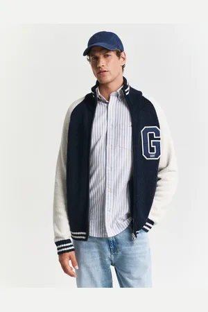 GANT Men Slub Cotton Zipped Cardigan (S)