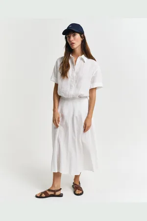 GANT Women Tonal Striped Seersucker Skirt (34)