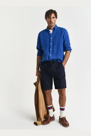 GANT Men Regular Fit Seersucker Shorts (S)