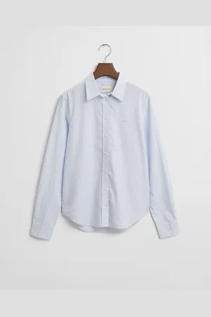 GANT Women Regular Fit Gingham Poplin Shirt (34)