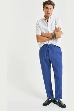 GANT Men Relaxed Fit Linen Drawstring Pants (XS)