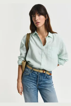 GANT Women Relaxed Fit Linen Shirt (34)