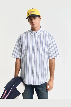 GANT Men Relaxed Fit Short Sleeve Heritage Poplin Shirt (S)