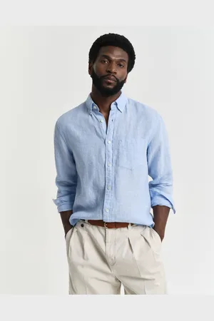 GANT Men Regular Fit Linen Shirt (S)