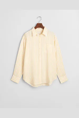 GANT Women Relaxed Fit Striped Linen Shirt (34)