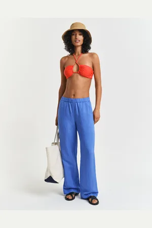 GANT Women Relaxed Fit Linen Blend Pull-On Pants (36)