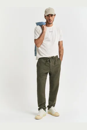 GANT Men Relaxed Fit Linen Drawstring Pants (XS)