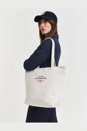GANT Women Cotton Canvas Tote Bag (ONE SIZE)