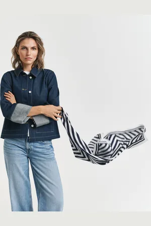 GANT Women Chevron Print Silk Scarf (ONE SIZE)