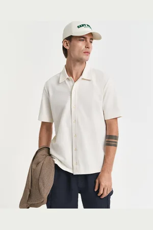 GANT Men Textured Short Sleeve Shirt (S)