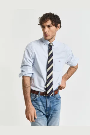 GANT Men Regular Fit Banker Stripe Classic Oxford Shirt (S)