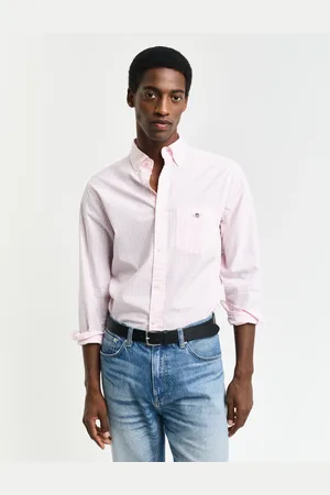 GANT Men Regular Fit Classic Gingham Poplin Shirt (S)