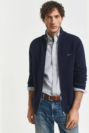 GANT Men Cotton Piqué Zip Cardigan (XS)