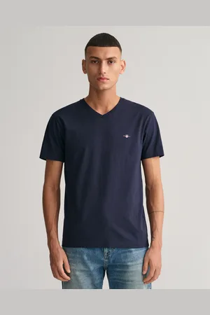 GANT Men Slim Fit Shield V-Neck T-Shirt (XS)