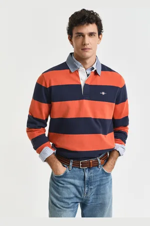 GANT Men Chambray Collar Striped Heavy Rugger (S)