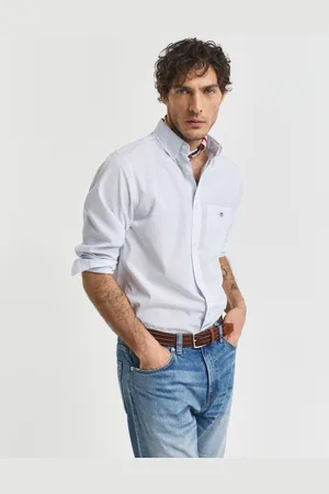 GANT Men Regular Fit Classic Banker Stripe Poplin Shirt (S)