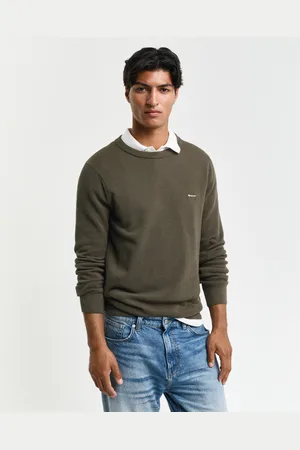 GANT Men Cotton Piqué Crew Neck Sweater (S)