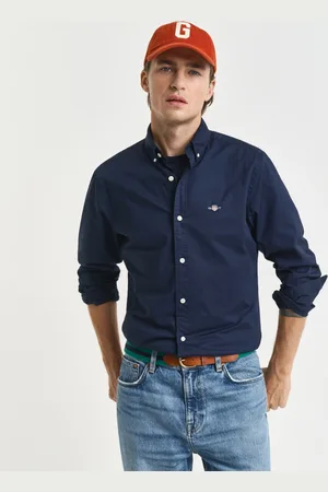 GANT Men Slim Fit Classic Poplin Shirt (S)