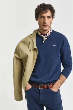 GANT Men Classic Cotton Crew Neck Sweater (XS)