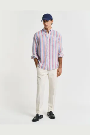 GANT Men Slim Fit Tapered Seersucker Suit Pants (46)