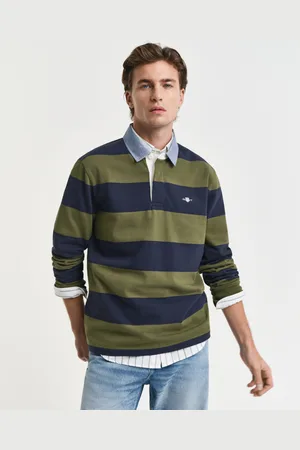 GANT Men Chambray Collar Striped Heavy Rugger (S)