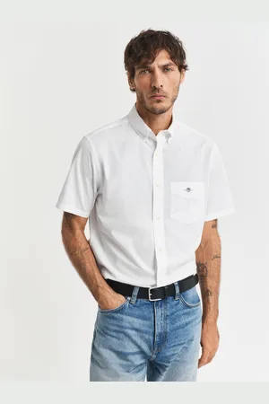 GANT Men Regular Fit Classic Poplin Short Sleeve Shirt (S)