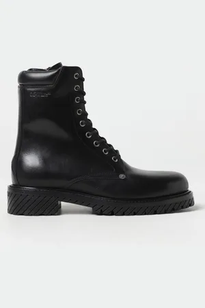 OFF-WHITE Leather ankle boots with laces