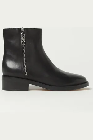 Michael Kors Regan leather boots with MK slider