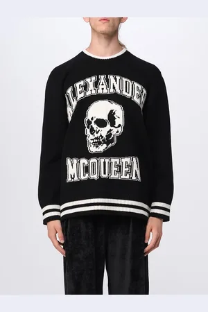 Alexander McQueen Sweater in wool and cashmere blend with skull inlay