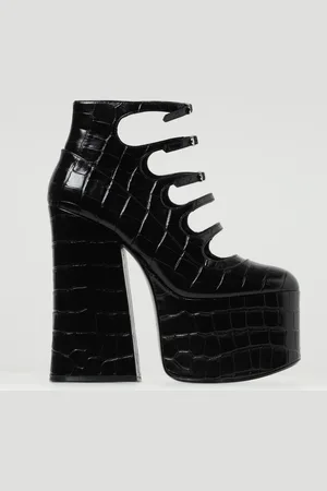 Marc Jacobs The Croc Pumps Embossed Kiki in croco print leather